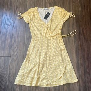 Bright yellow sun dress.